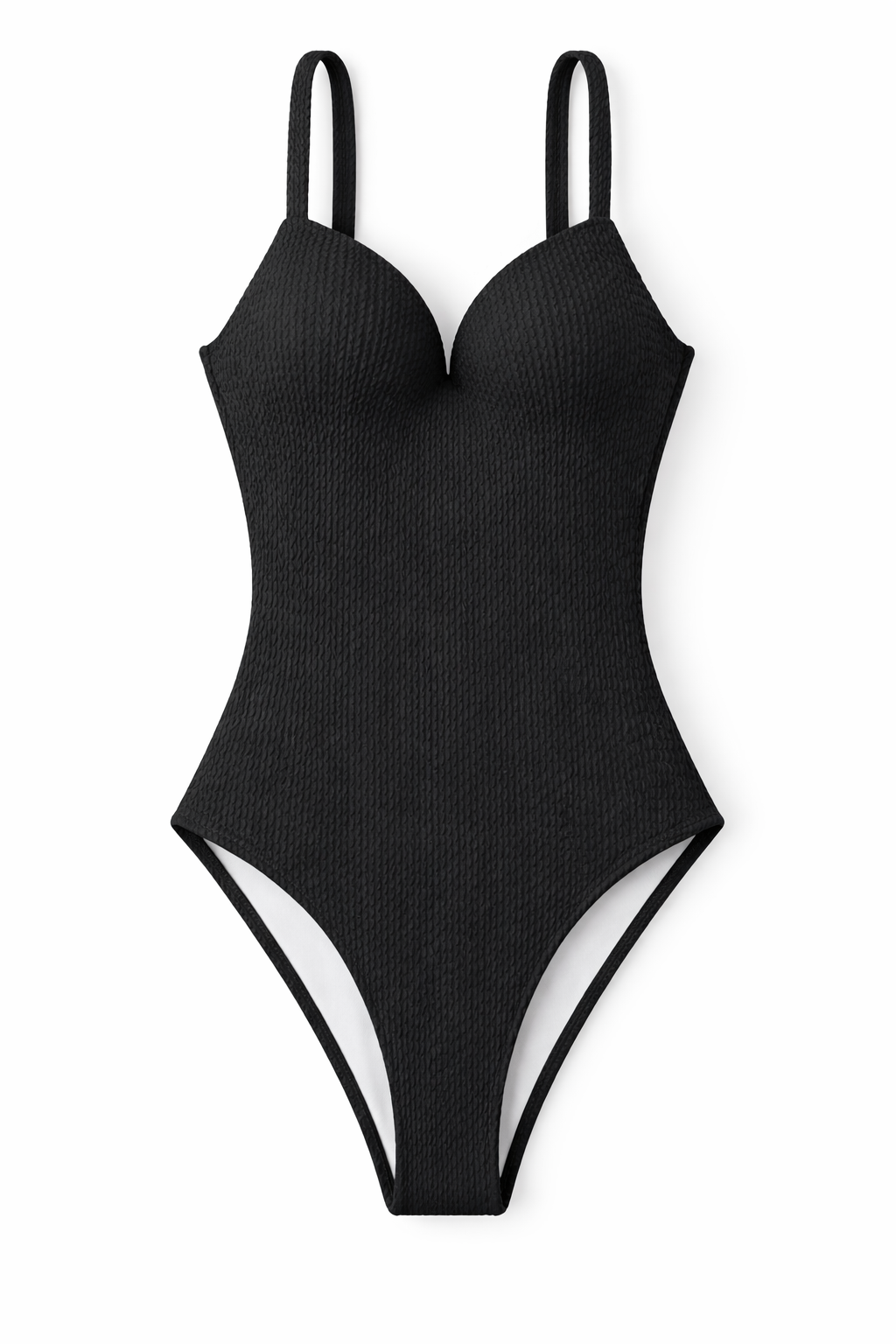 Monokini Push-up Dos Ouvert Uni Rouge