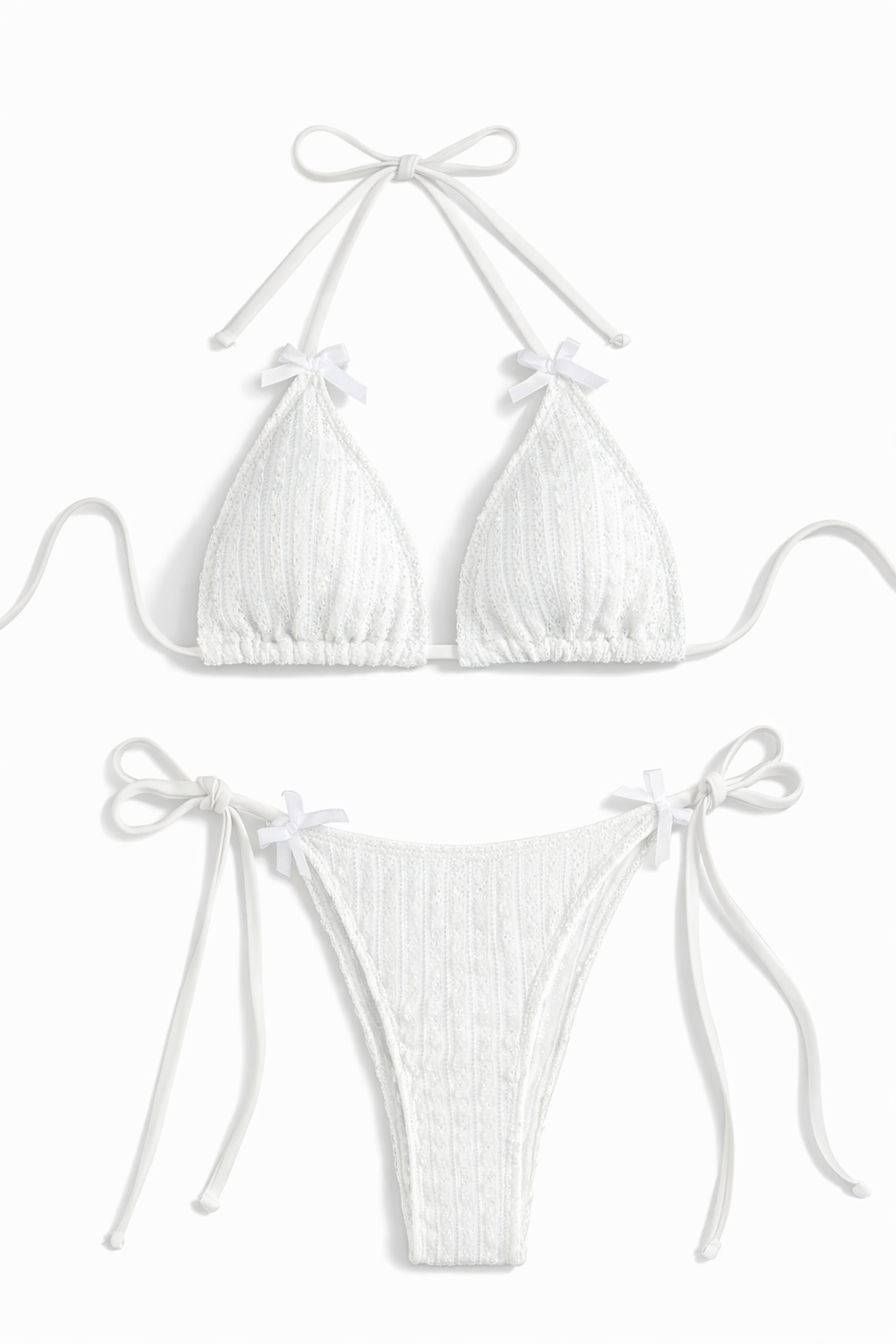 Bikini Triangle Dos Nu Lacé Blanc