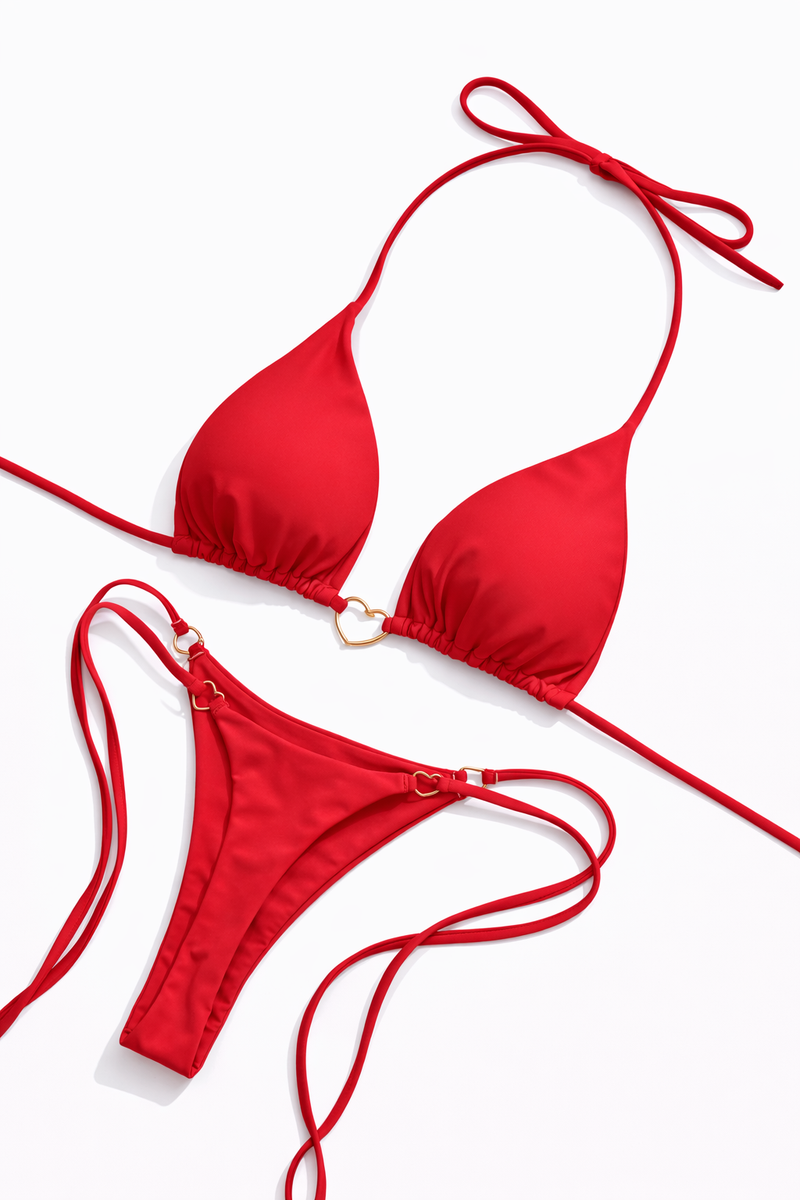 Bikini Triangle Dos Nu Uni Rouge