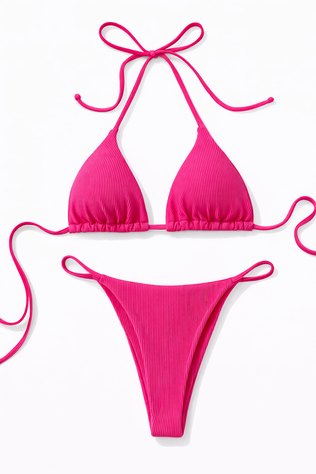 Bikini Dos Nu Taille Haute Lacé Noir