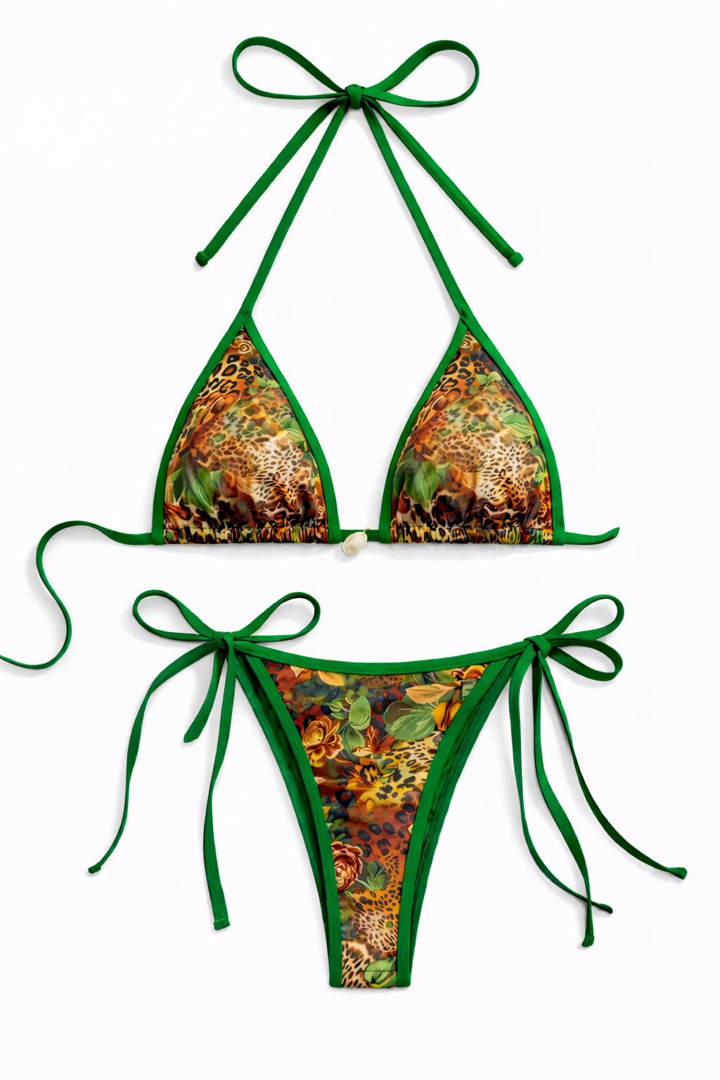 Bikini Léopard Vert